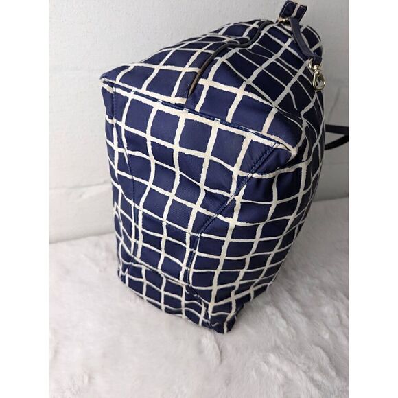 Kate Spade New York Seaside Nylon Francis Bag in Navy White Checkers With Changi - Picture 12 of 16